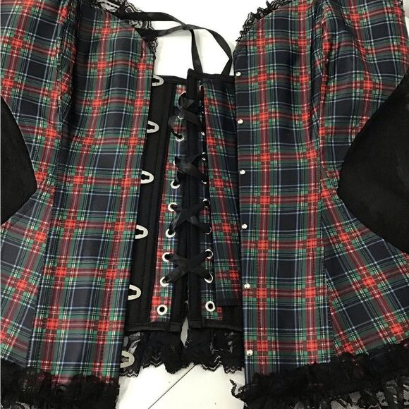 Adore Me Black Plus Unlined Corset New Size 1X - Picture 8 of 10